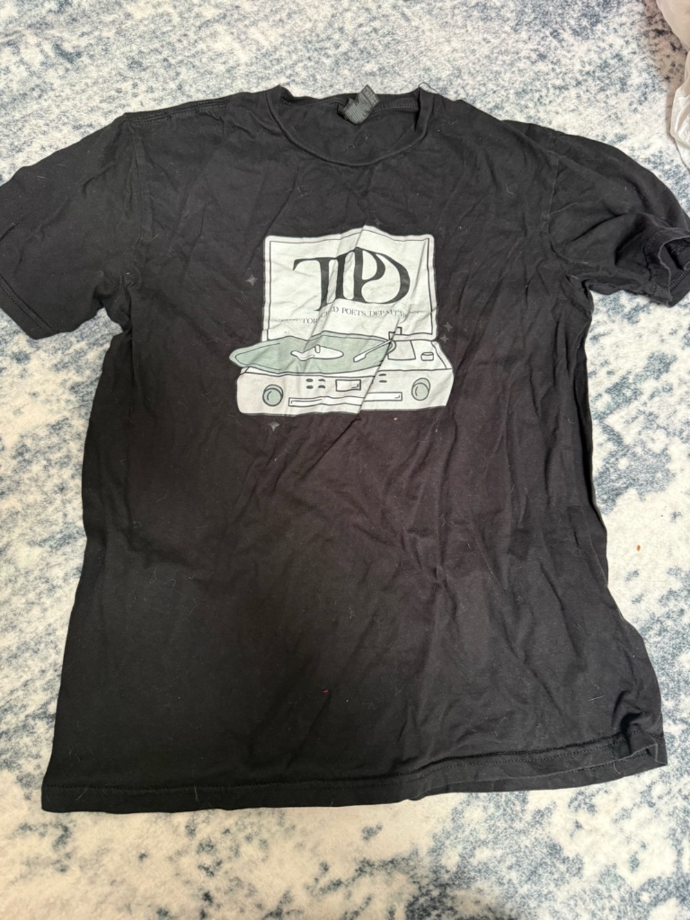 The Tortured Poets Dept Black Logo Tee